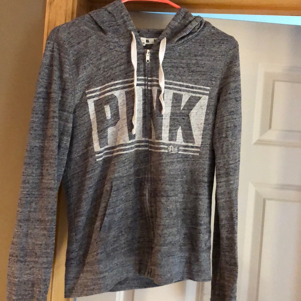 VS PINK grey zip up